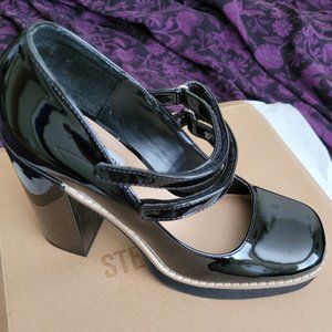 BRAND NEW Steve Madden Patent Leather Platform Mary Janes w/ Double Strap